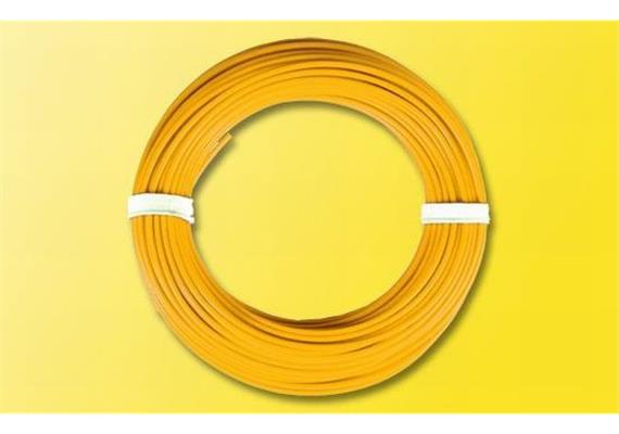 10 m Kabelring 0,14 mm², gelb