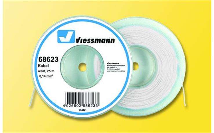 25 m Kabel, 0,14 mm², weiß
