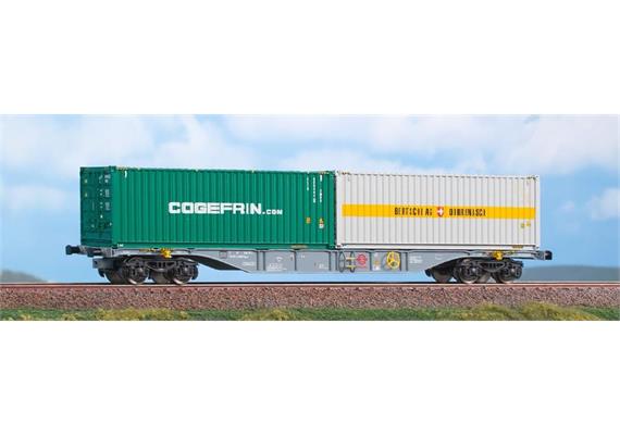 Acme 40406 Containertragwagen Cogefrin/Bertschi Bauart Sgnns 60, ERMEWA, H0