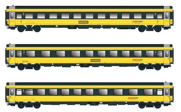 Acme 55174 Personenwagen-Set 3-tlg RegioJet, H0 GS