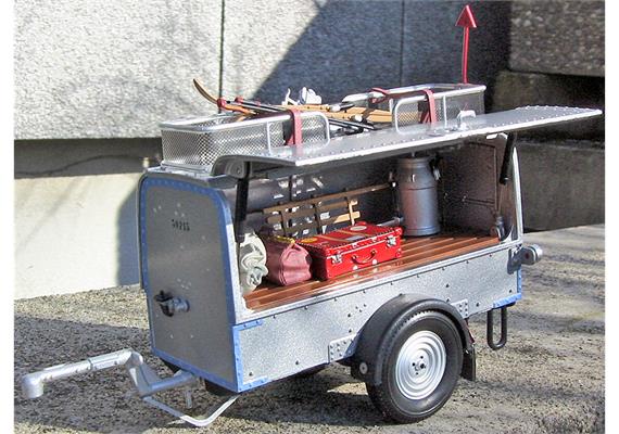 Alpenwagen 19240 Gepäckanhänger R9I zu Saurer Postauto, mit Sound 1/24