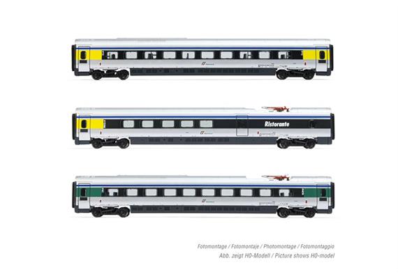 Arnold HN3504 Ergänzungswagenset 3-tlg zu ETR 610 ex Cisalpino FS, Spur N