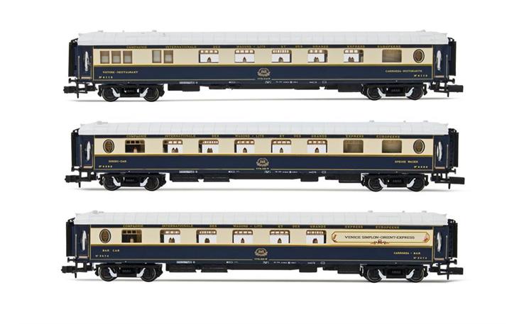 Arnold HN4398 Pullmanwagen-Set 3-tlg "Venice Simplon Orient Express" VSOE, Spur N