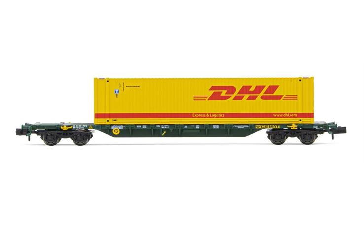 Arnold HN6488 Containerwagen Sgss mit 45' Container „DHL" DB AG, Spur N