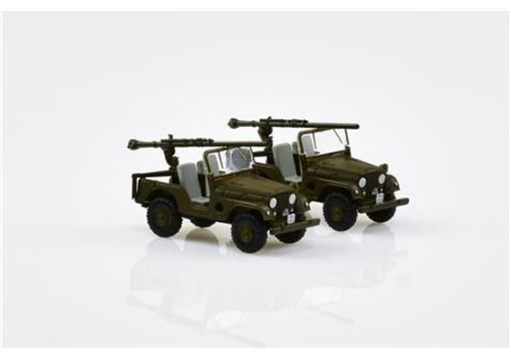 Arwico Swiss-Line 005106 Set mit 2 Jeep PAK58-Panzer Abwehr Kompanie-BAT