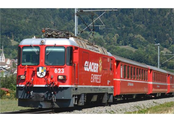 Bemo 1258183 Werbelok Ge 4/4 II 623 "Glacier-Express", RhB, H0m