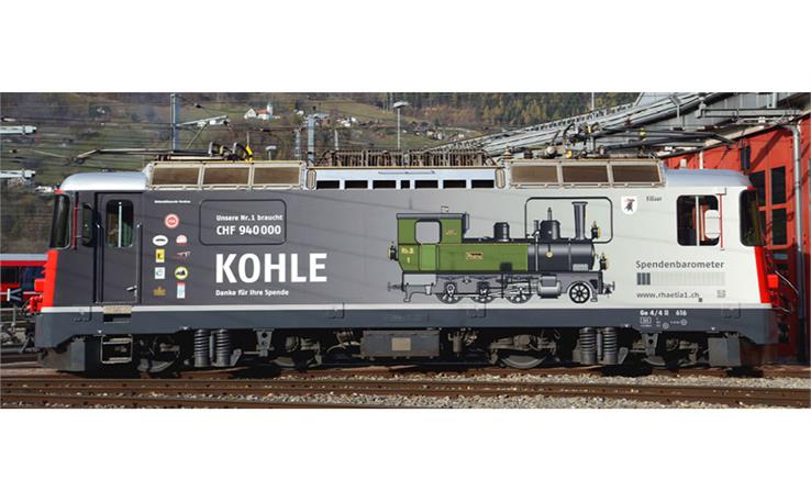 Bemo 1258186 E-Lok Ge 4/4 II 616 Spenden-Lok "Kohle" RhB, H0m