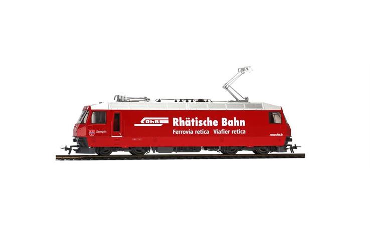 Bemo 1359174 RhB Ge 4/4 III 644 "RhB" Versuchslackierung roter Rahmen mit Sound