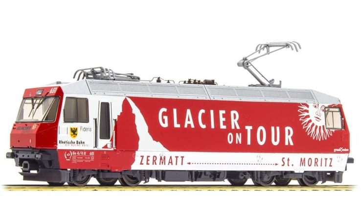 Bemo 1459161 E-Lok Ge 4/4 651 "Glacier on Tour" RhB, H0 AC Digital Sound