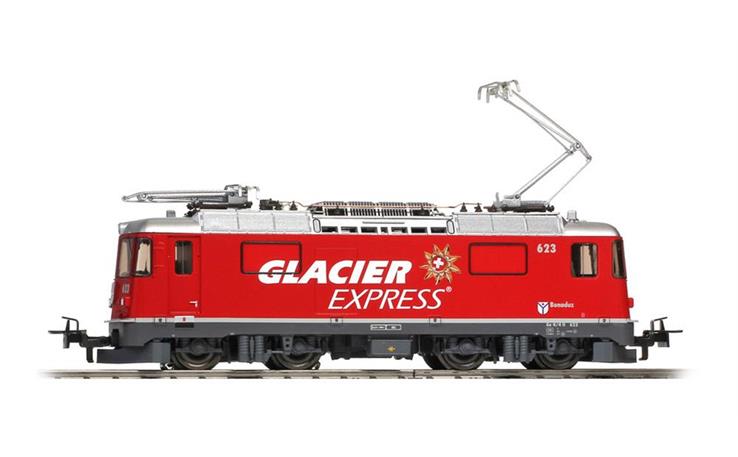 Bemo 1558183 RhB Ge 4/4 II 623 Lok "Glacier-Express", H0 AC Digital Sound