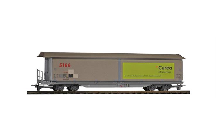 Bemo 2288156 RhB Haikqq-y 5166 "Curea Infra Services" Schiebewandwagen, H0m