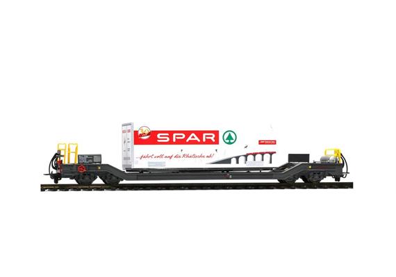 Bemo 2289110 RhB Sb-v 7730 mit Container "Spar Berge" 125 B, H0m