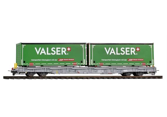 Bemo 2291174 RhB R-w 8384 Tragwagen mit Container "Valser", H0m