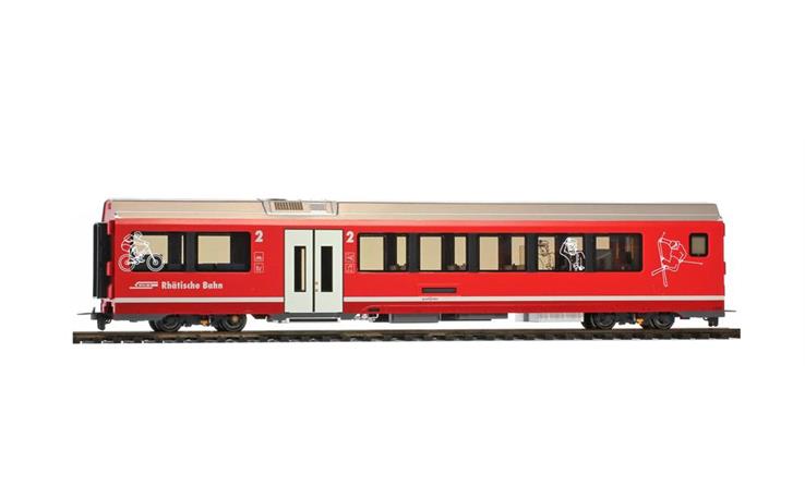 Bemo 3298172 RhB B 577 01 AGZ Mittelwagen Freizeitabteil mit Innenbeleuchtung, H0m