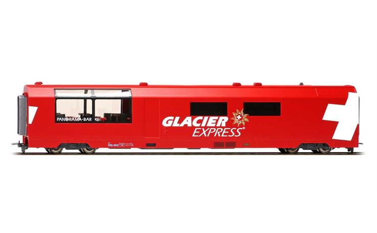 Bemo 3689132 Panorama-Servicewagen WRp 3832 "Glacier-Express" RhB, H0