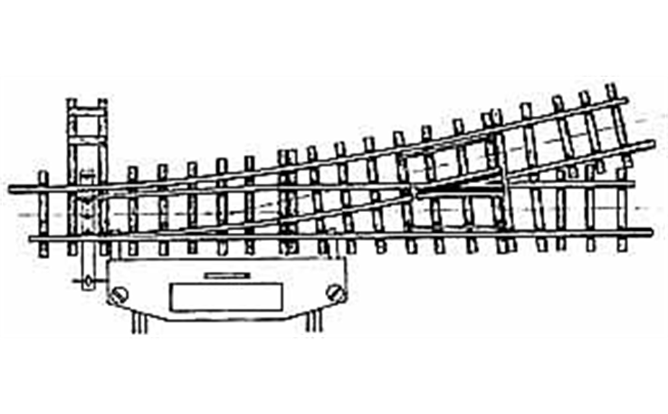 Bemo 4207000 12° elektr. Weiche HOm links, 162,3 mm, R 515 mm