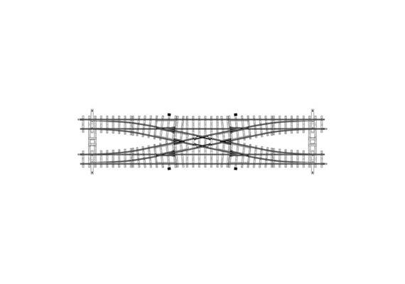 Bemo 4214000 12° Doppelte Gleisverbindung HOm