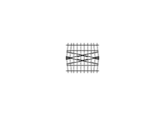 Bemo 4217000 24° Kreuzung HOm, 71 mm, für Doppelgleisverbindung