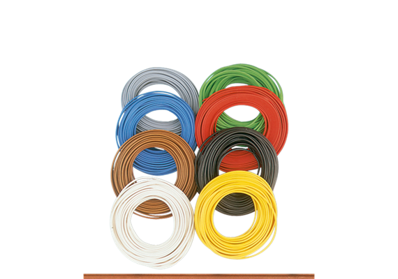 Brawa 3121 Zwillingslitze 0,14 mm², 5 m Ring, gelb