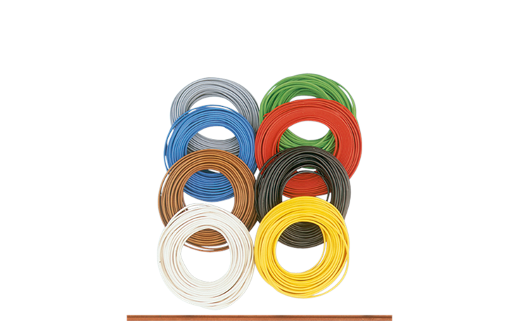 Brawa 3121 Zwillingslitze 0,14 mm², 5 m Ring, gelb