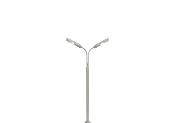 Brawa 84016 Peitschenleuchte mit LED, doppelt, Stecksockel 1/87