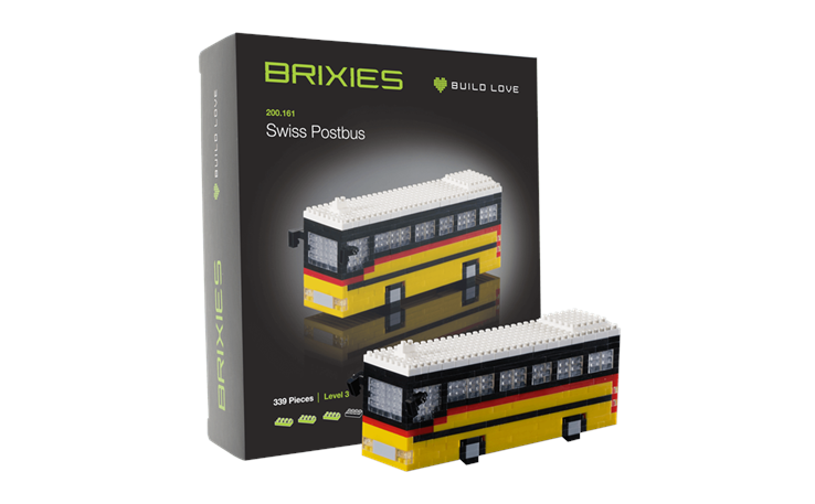 Brixies 200161 Schweizer Postauto, Schwierigkeitsgrad Level 3, 339 Bausteine