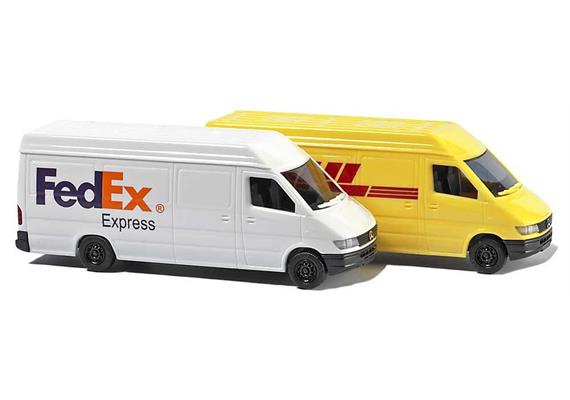 Busch 8304 MB Sprinter Lieferwagen DHL und FedEx, Spur N