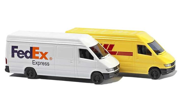 Busch 8304 MB Sprinter Lieferwagen DHL und FedEx, Spur N