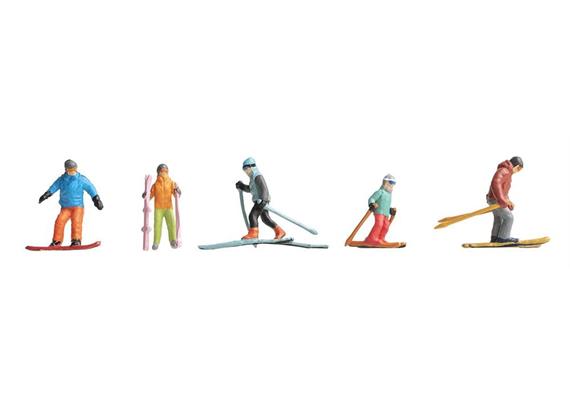 Faller 151650 Beim Wintersport, Set mit 6 Figuren