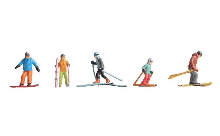 Faller 151650 Beim Wintersport, Set mit 6 Figuren