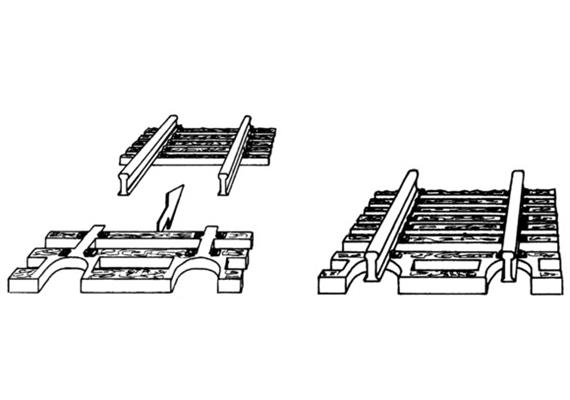 Fleischmann 22215 Schwellenendstück für Flexgleis