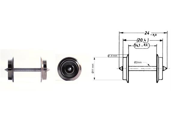 Fleischmann 6560 Wechselstrom-Tauschradsatz, H0