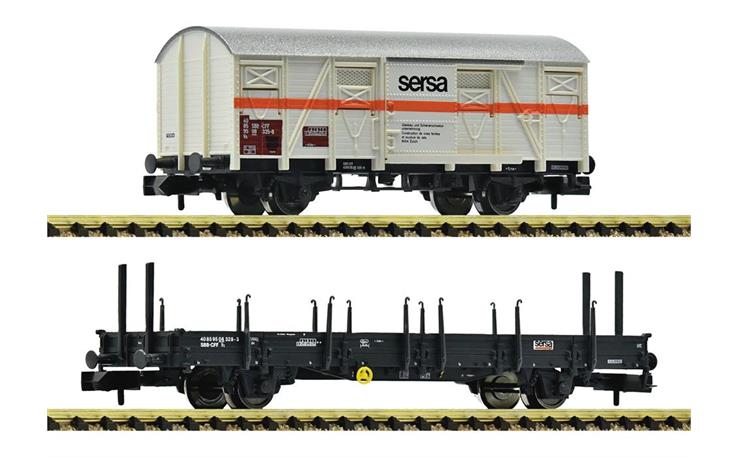 Fleischmann 6660042 Bauzug Sersa Wagenset 2-tlg, Spur N