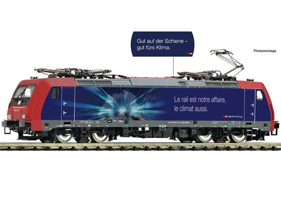 Fleischmann 738811 E-Lok Re 484 "„Gut auf der Schiene – gut fürs Klima“ SBB Cargo, Spur N