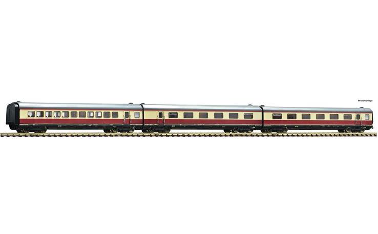 Fleischmann 741006 Ergänzungswagen-Set 3-tlg „Alpen-See-Express“ DB, Spur N