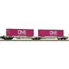 Fleischmann 825027 Doppeltaschen-Gelenkwagen "ONE" Bauart Sdggmrs/T2000 AAE, Spur N