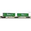 Fleischmann 825028 Doppeltaschen-Gelenkwagen T2000 "Eucon" AAE, Spur N