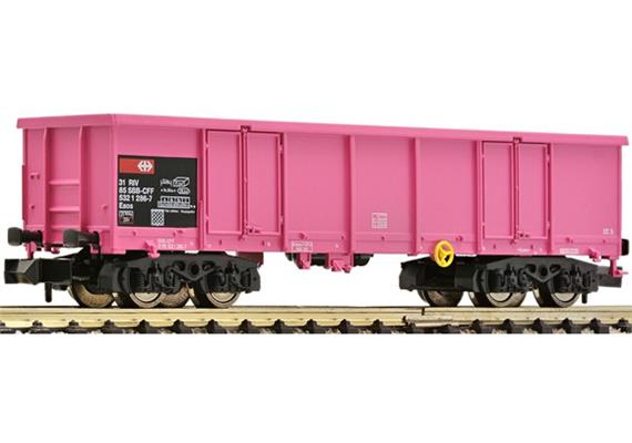 Fleischmann 828336 Offener Güterwagen Eaos pink SBB, Spur N