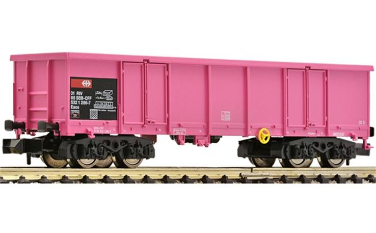 Fleischmann 828336 Offener Güterwagen Eaos pink SBB, Spur N