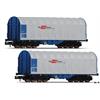 Fleischmann 837924 Schiebeplanenwagen-Set 2-tlg. Bauart Shimms, ÖBB, Spur N