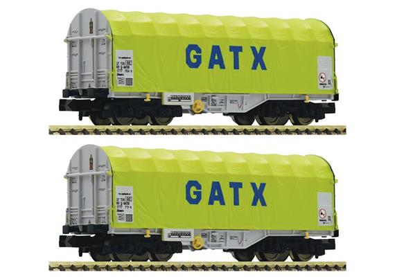 Fleischmann 837931 Schiebeplanenwagen-Set 2-tlg GATX, Spur N