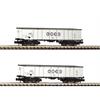 Fleischmann 841014 Hochbordwagen, Ecco Rail 2er Set Eaos weiss AXBSK Spur N