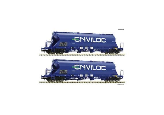 Fleischmann 849004 2Staubsilowagen Set 2-tlg ENVILOC, Spur N