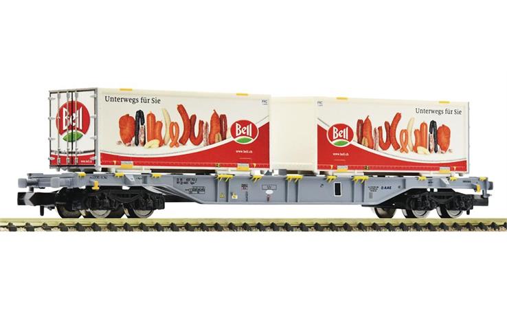 Fleischmann 865243 Containertragwagen Bell AAE, Spur N