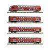 Fleischmann 881916 Doppelstockwagenset 4-tlg "FEX" DB, Spur N