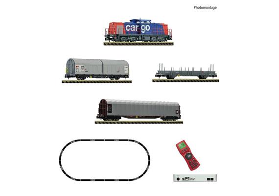 Fleischmann 931903 z21 Set: Diesellok BR 203 mit Güterzug SBB Cargo, Spur N Digital Sound