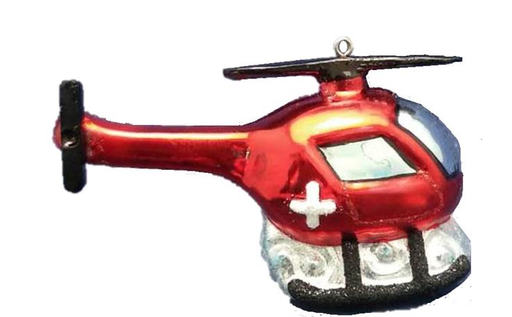 Glas Ornament Helikopter