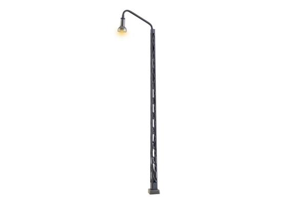 H0 Gittermastleuchte mit Kontaktstecksockel, LED warmweiss
