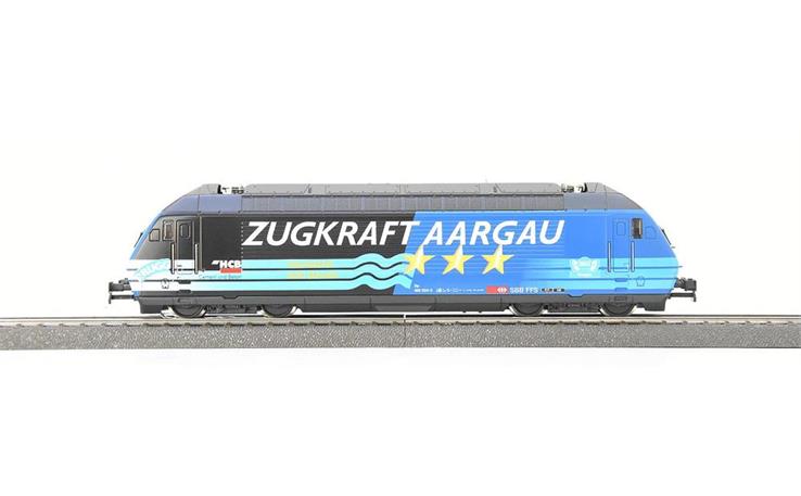 Hag 076 E-Lok Re 460 Werbelok Zugkraft Aargau HCB SBB, H0 AC Analog