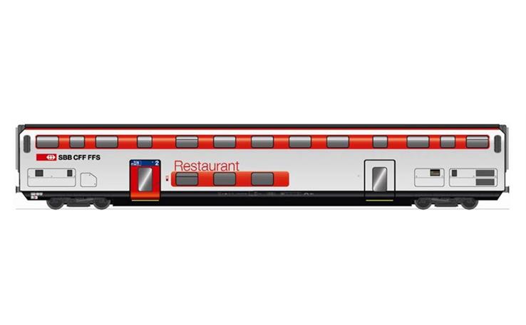 Hag 61135 IC2000 2. Kl. Restaurantwagen SBB, H0 DC